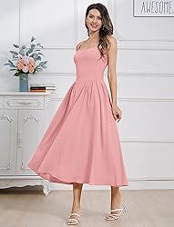 AGYMNX Women�s Corset Dress Sexy Spaghetti Strap