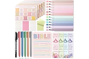 XKDOUS Bible Study Supplies Journaling Kit, Morandi Colored Bible Study Kit Journaling Supplies with 12 Pastel Highlighter and 90 Index Tabs Set, 5 Smooth Pens and More, Christian Gifts for Women