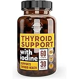 Thyroid Support Supplement with Iodine for Women and Men, Natural Energy, Focus, Brain Fog, Stress Relief│ Premium Thyroid Co