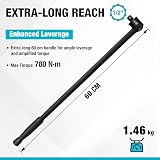 DURATECH 1/2 Inch Heavy Duty Breaker Bar 600mm Knuckle Flexi Bar view 2