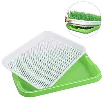 OUNONA Seed Sprouter Tray Soil-Free Food Grade Kunststoff Weizengras Mungobohne Samen Sprießen wachsenden Tray