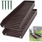 HAHOME 2 Pack Gutter Downspout Extensions, Rain Gutter Downspout Splash Block,Drain Water Downspout Diverter, Gutter Splash Guards for Rainwater Drainage,16.3Inch (Brown)