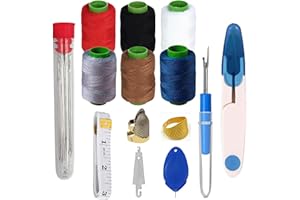 GENERIC 43Pcs Portable Sewing Kit for Adults - Stainless Steel Needles for Hand Sewing Kit with Big Eye & Threader, for Travel and Daily Clothing Repair