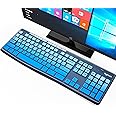 Keyboard Skin Cover for Logitech MK270 MK275 MK295 Keyboard & Logitech K200 K260 K270 MK200 MK260 MK270 MK275 MK295 Keyboard Cover Skin Protector, Logitech MK270 Accessories, Ombre Blue (US Layout)