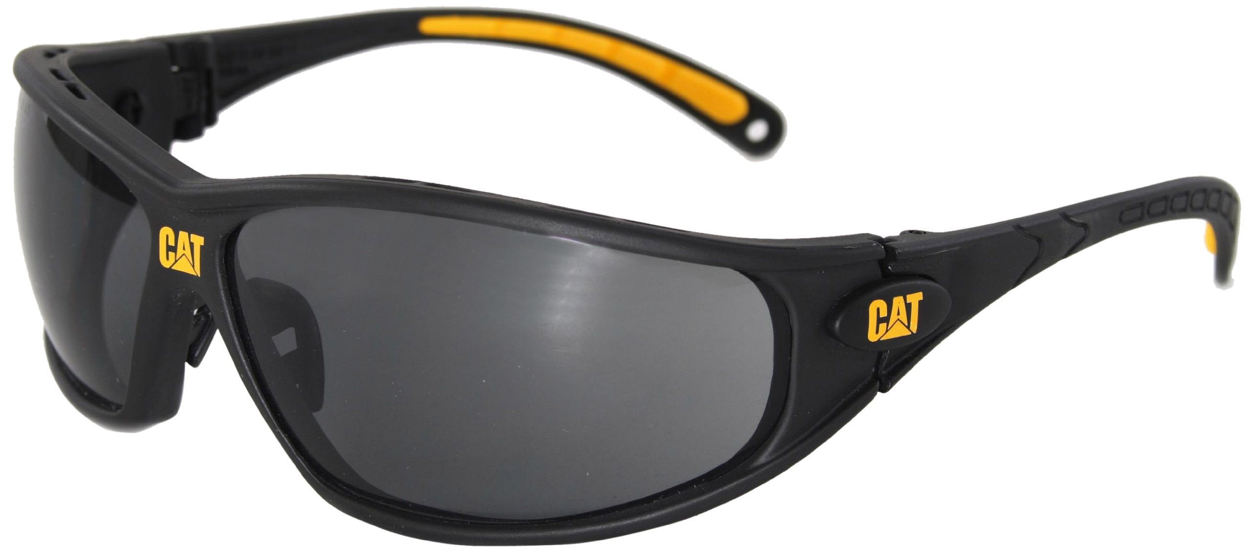 Galleon Caterpillar Tread Safety Glasses, Black And Yellow, Smoke