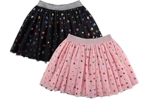 DANI CHINS DaniChins Girl's Layered Tutu Skirt Tulle Princess Sparkle Skirt