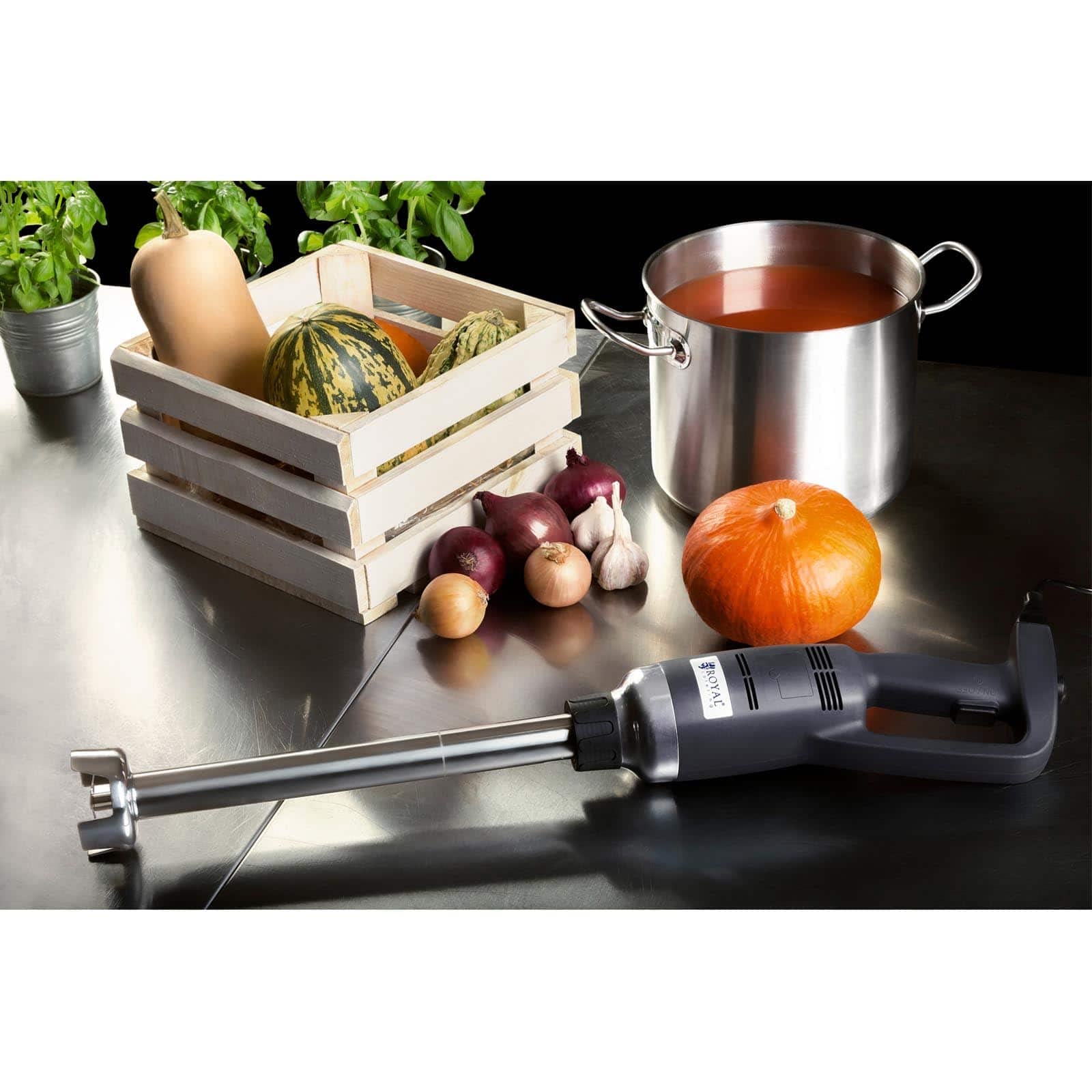 Royal Catering RCSM-500-400 Stabmixer Pürierstab Zauberstab (ergonomischer Griff, 500 W, 18.000 U/min, Spritzschutz, Mixstab 400 mm, Edelstahl) Schwarz 6