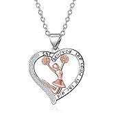 TALYKONG Cheerleader Gifts Necklace, Cheer Gift Jewelry for Women