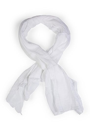 FashionCHIMP Schal aus Baumwolle und Seide für Damen in kräftigen Uni-Farben und modernem Schnitt, Tuch