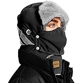 Sukeen Trapper Hat Ushanka Winter Hats for Women Men Windproof Waterproof Warm Hat with Ear Flaps for Cold Weather Outdoor