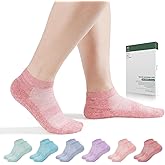 Bulinlulu Diabetic Socks for Men Women,6 Pairs Low Cut Non Binding Diabetic Ankle Seamless Socks for Men 6-9 9-12(Pure-Mediuml)