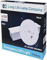 Long Life Lamp Company 3w LED Emergency Light Round Recessed Non-Maintained view 7