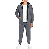 Quad Seven Boys Sweatsuit Set - 2 Piece Sherpa Fleece Lined Zip Up Boys Hoodie and Cargo Athletic Pants Kids Suits Set (8-18)