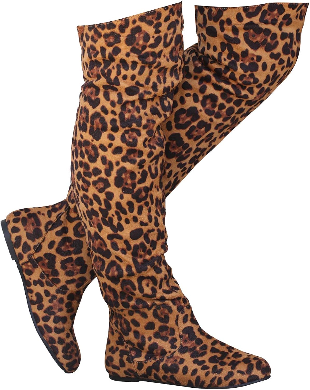 flat thigh high boots