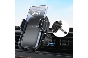 ZRTXBA Phone Holders for Your Car with Metal Hook Clip, Air Vent Cell Phone Car Mount 360° Rotation Car Phone Holder Universal Automobile Cradle Fit for iPhone Android and All Smartphones Dark Black