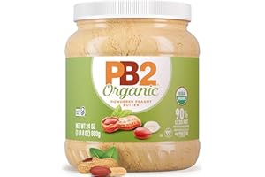 PB2 Organic Powdered Peanut Butter | USDA Organic Certified, Non-GMO Project Verified, Gluten-Free Peanut Butter Powder | Vegan, Keto Friendly | 24oz Resealable Jar