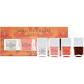 Nails Inc Apricot Crush Nail Polish Set, Multicolor, Glossy, No Chip, Long Lasting, Quick Dry, Air Dry, Professional Manicures & Pedicures, Fingernails & Toenails, Vegan Nail Polish Quad, 4 Piece Set