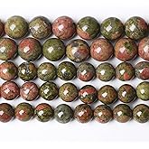 6MM 60PCS Natural Stone Green Unakite Loose Beads for Jewelry Making DIY Bracelet 1 Strand