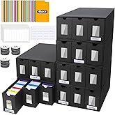 AOPULE 18000+ Card Storage Box for Commander Display, Trading Card Storage Box with 48 Dividers, Labels & Tapes, Cards Storag