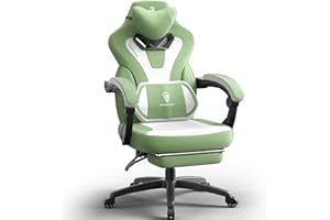 Dowinx Gaming Chair with Footrest, Gaming Chair for Heavy People, Gamer Chair for Adult with Massage, Computer Gaming Chair w