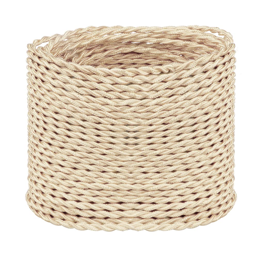 Helunsi 10M Champagne Gold Braided Flex Cable for DIY Lamps & Industrial Pendant Lights — image 1