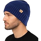TOP-EX PolarWool™ Merino Wool Beanie for Men Women – Fleece Lined Warm Knit Cuffed Hat, Soft Stocking Cap for Cold Weather
