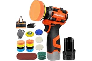 Brushless Cordless Polisher, 3" Mini Buffer & Sander Machine Kit, 2 Variable Speed Small Sander (0-500/0-3000 RPM), 3.0Ah Bat