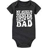 BESDEAR My Aunt Is Cooler Than Dad Baby Clothes Aunties Bestie Girl Boy Funny infant outfits Bodysuits