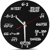 Decodyne Math Wall Clock - Unique Wall Clock - Each Hour Marked by a ...