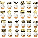 DmHirmg 2021 Graduation Cupcake Toppers, 72PCS Graduation Cupcake Toppers, Graduation Decor Cake Topper Picks, Graduation Par