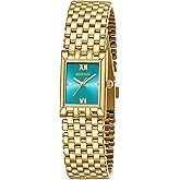 BOFAN Gold Watches for Women Luxury Ladies Quartz Wrist Watch with Stainless Steel Bracelet,Waterproof,Casual Fashion Square Dial.Band Adjustment Tool Included