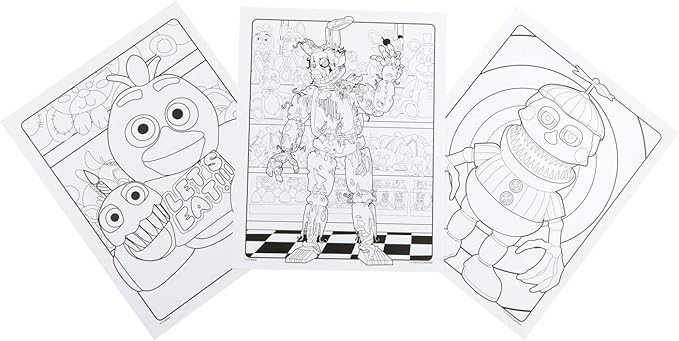 Amazon Com Crayola Five Nights At Freddy S Coloring Pages Adult Coloring 30 Count Toys Games
