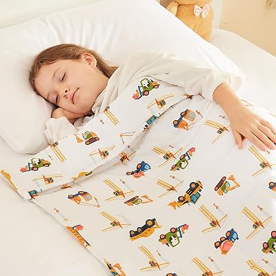HOSUKKO Weighted Blanket - 3 lbs Engineering Vehicles Heavy Blanket - Breathable Blanket(20 * 30 inches, 3 lbs)