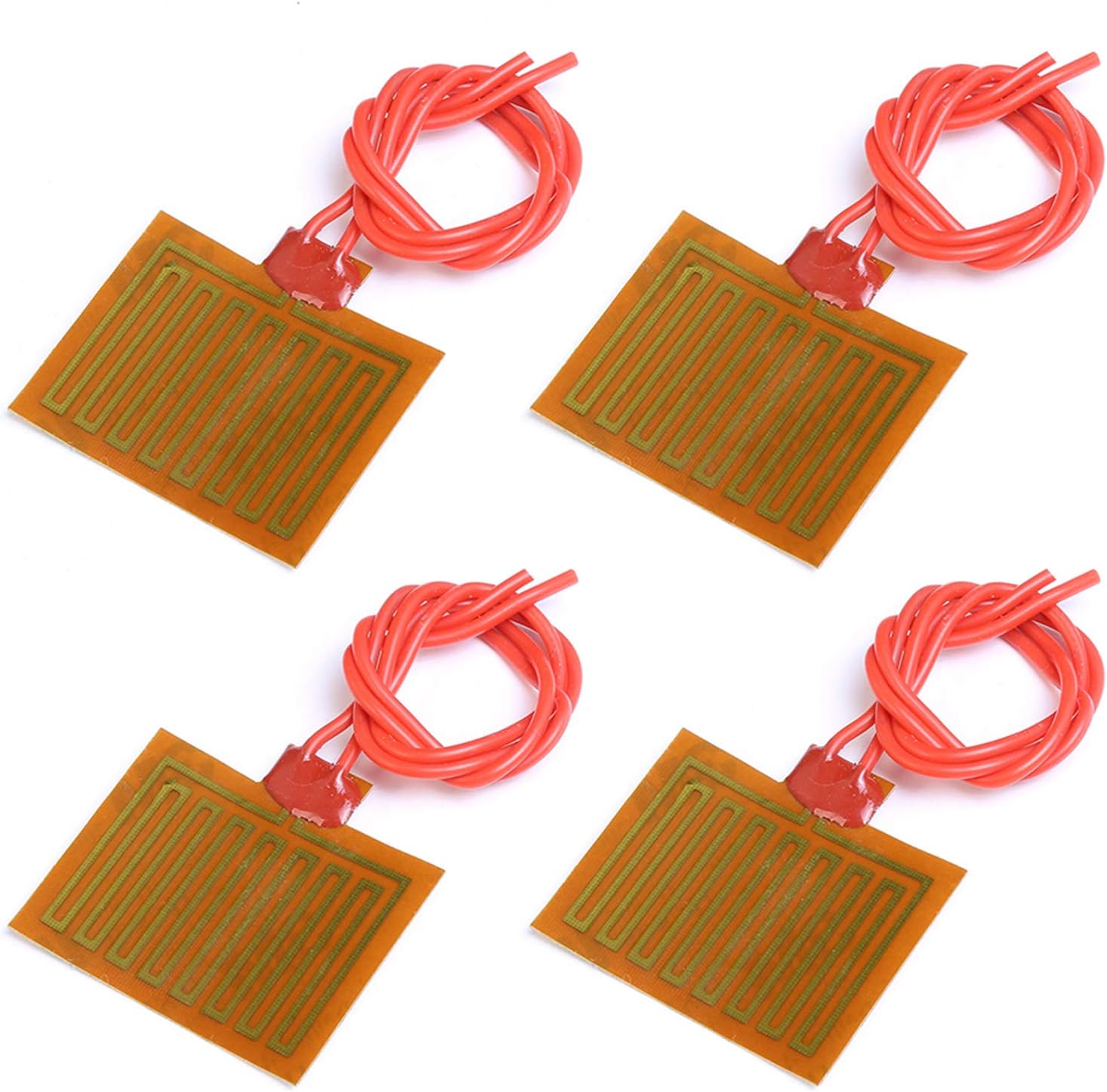 Icstation 5V 1W Flexible Polyimide Heater Plate Adhesive PI Heating Film 30mmx40mm (Pack of 4