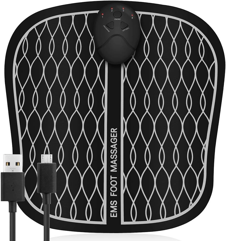 EMS Foot Massager,Folding Portable Electric Massage Mat,Muscle Stimulator Electric Foot Massage for Men&Women,Promoting Blood Circulation and Muscle Pain Relief,5 Modes,10 Intensity Levels: Health & Personal Care