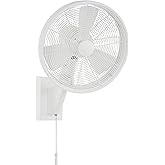 MINKA-AIRE Anywhere 16" Wall Outdoor Fan with Special Cover F307-WHF