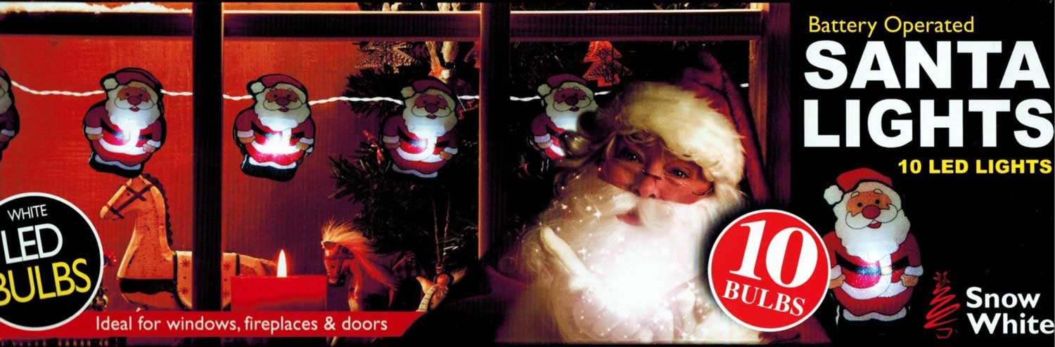 PMS 10PC B/OP Santa Design Light UP LED Plaque in Printed BO