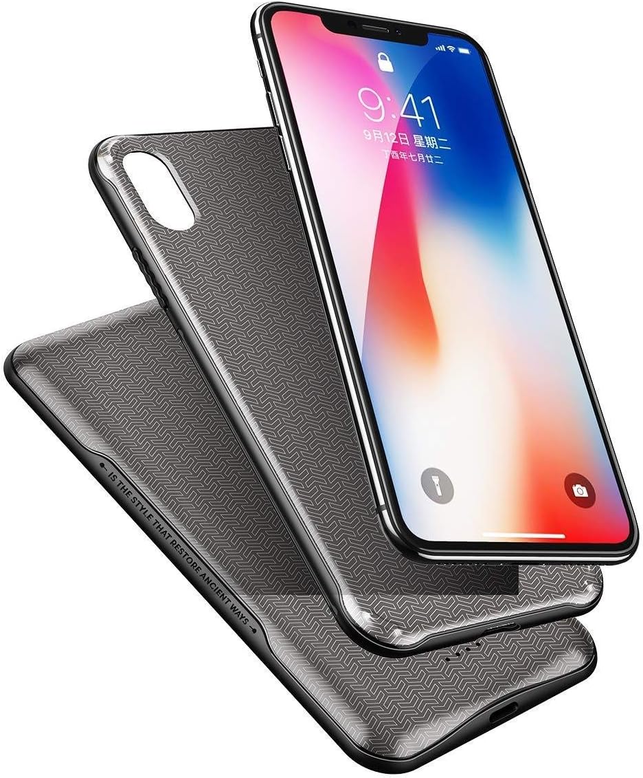 Amnicor Rock P67 Wireless Charging 5000 mAh Magnetic Powerbank with Magnetic Back case Cover for iPhone XR (Black) (5000 mAh) (iPhone XR)