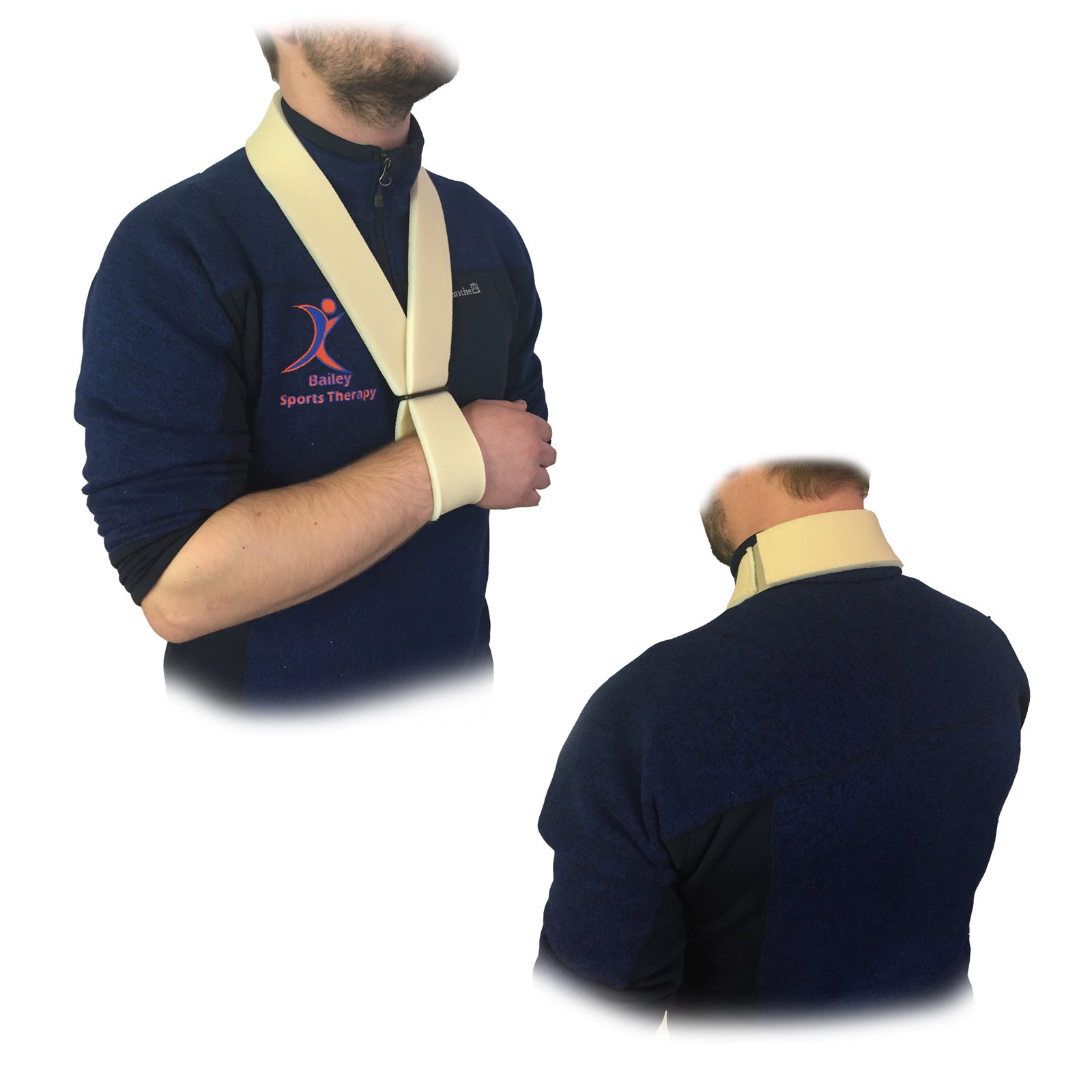 Medisure SOFT LINED FOAM FULLY ADJUSTABLE ONE SIZE SECURE REUSEABLE WASHABLE ARM SHOULDER HAND BRACE SLING