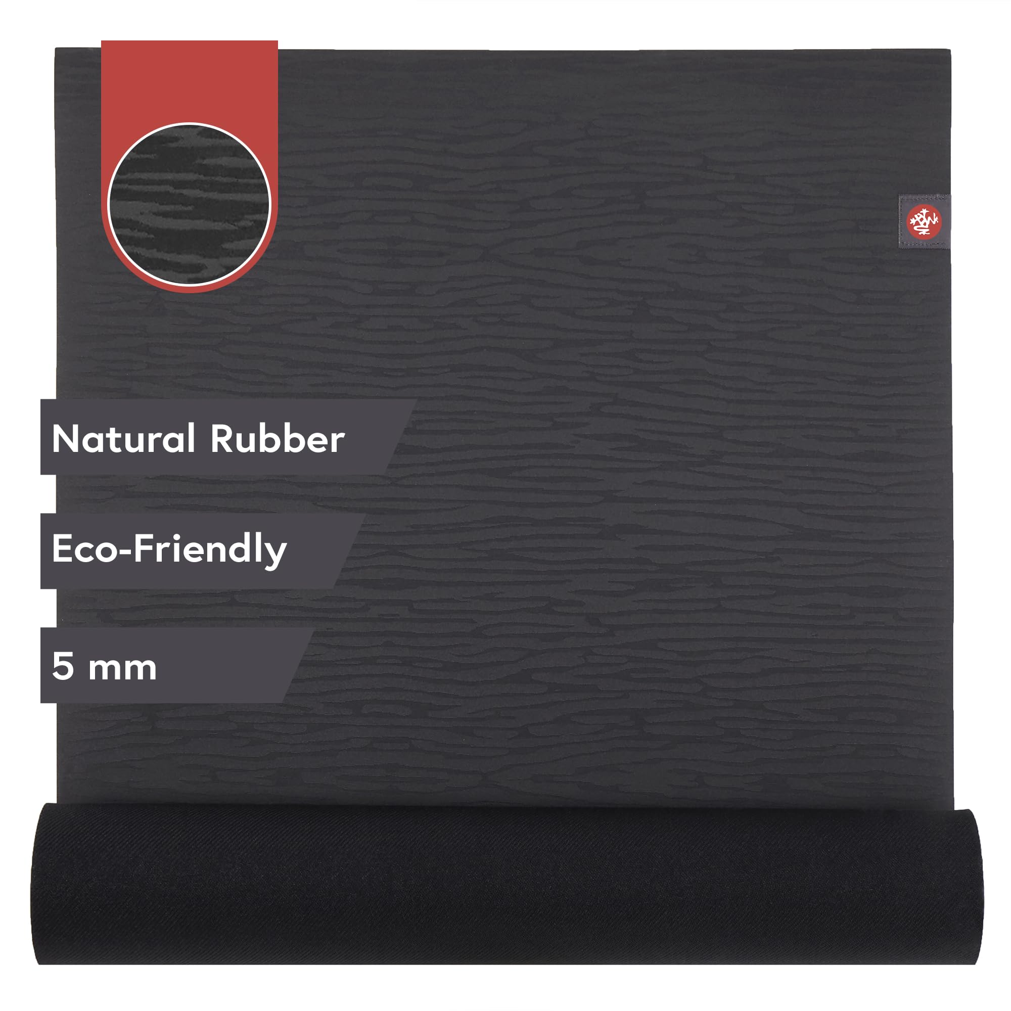 Manduka eKO Yoga and Pilates Mat, Charcoal, 180 cm