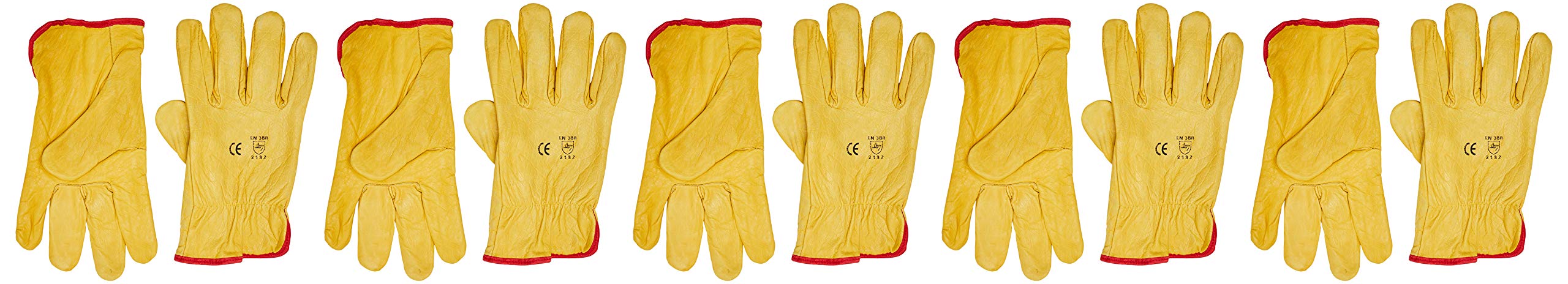 Himalayan H310-10 Premium Drivers Glove, Yellow, 10 Size, Pack of 10