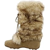 EZGD Blossom Talia-Hi Women Ladies Mukluk Faux Fur Mid Calf Warm Winter Snow Boots