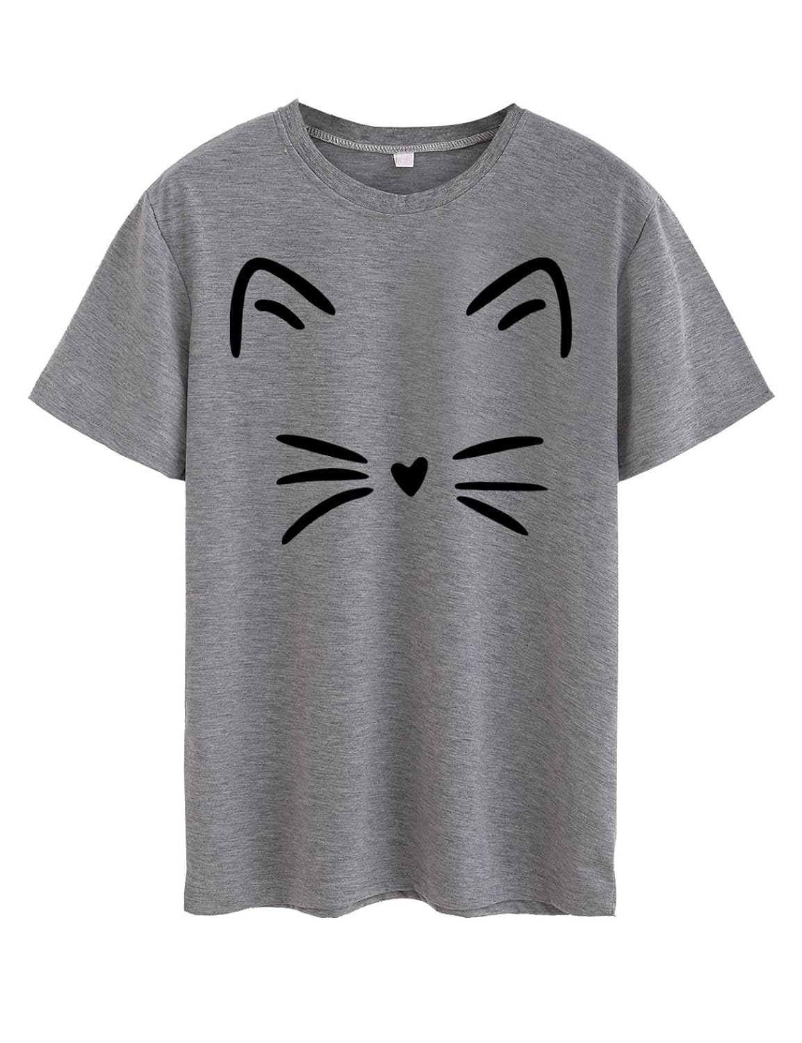 neo garments women's cotton t shirt - meow (grey)