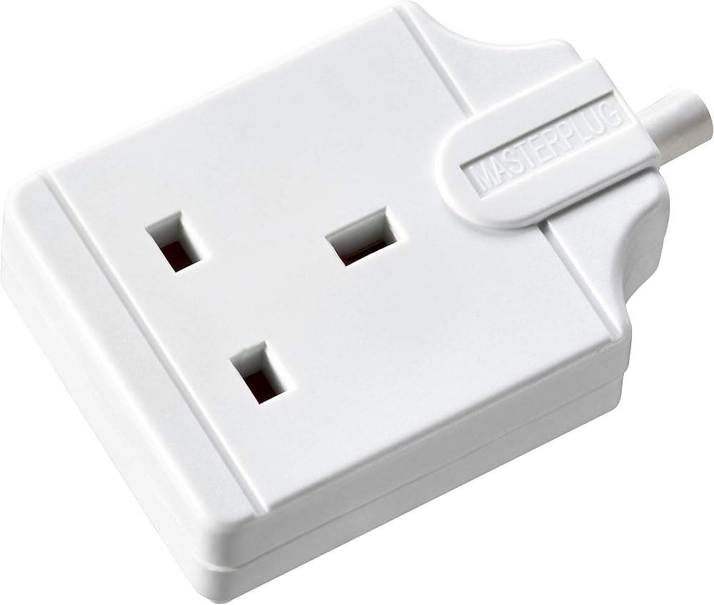 Masterplug Single Socket Trailing Socket White Without Plug or Cable