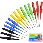 10Pcs Test Back Probe Kit, 0.7mm Wire Piercing Probe Insulation Back Probes, Piercing Needle Multimeter Test Probe for 4mm Ba