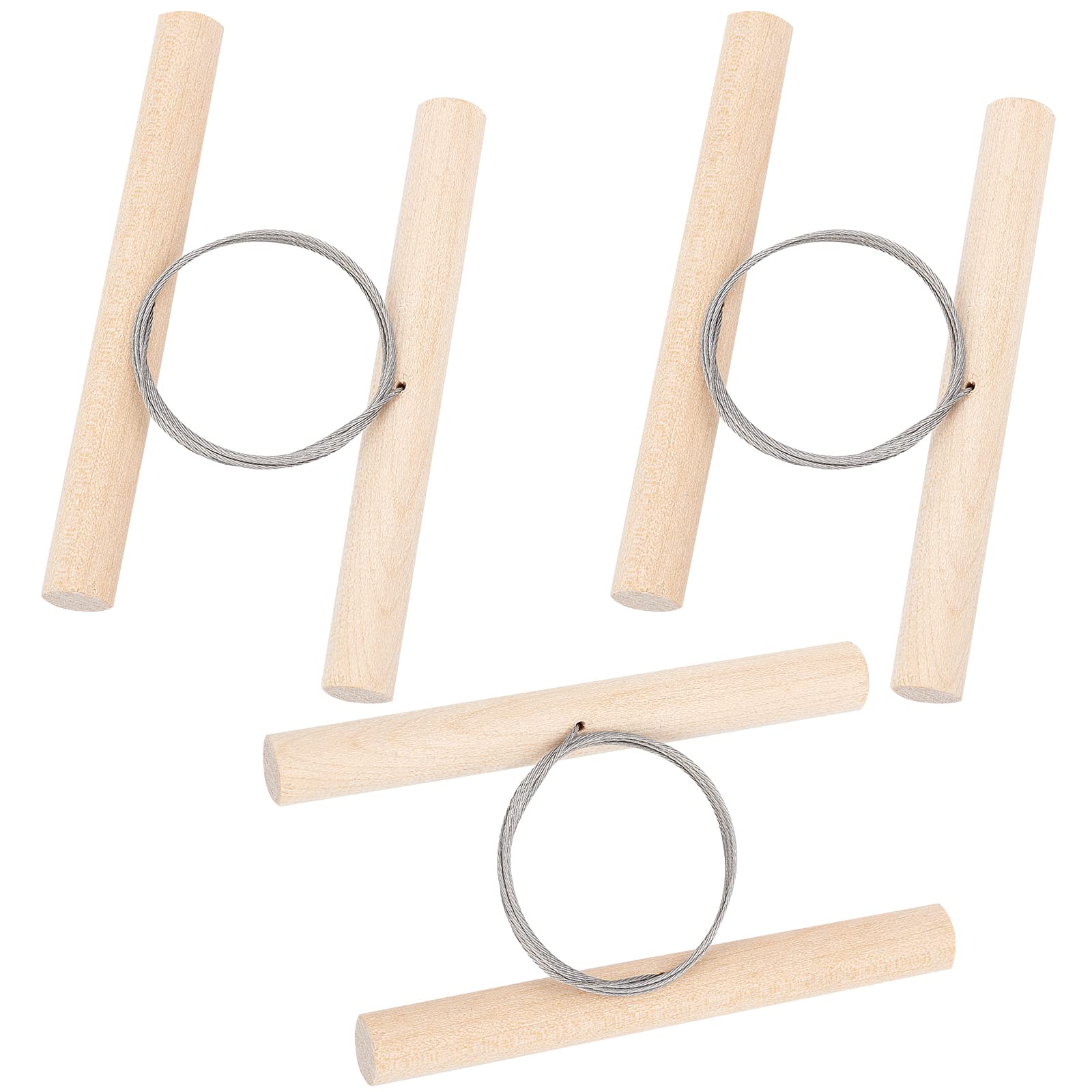 GORGECRAFT 3Pcs Clay Cutters Wire Steel Wire Clay Cutting Tool Wooden Handles Cheese Plasticine Dough Mud Line Pottery Cutting Tools for Artists Ceramic Art Sculpture Crafts Supplies