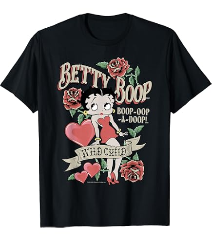 Amazon.com: Betty Boop Dark Goth Tattoo Skull Womens Graphic T