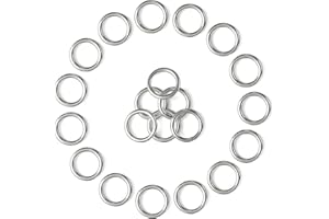 BEYOURD 3/4 inch Metal O Rings, Stainless Steel Round Ring Buckles, Solid Welded Metal Loop for Dog Collars, Macrame, Hanging