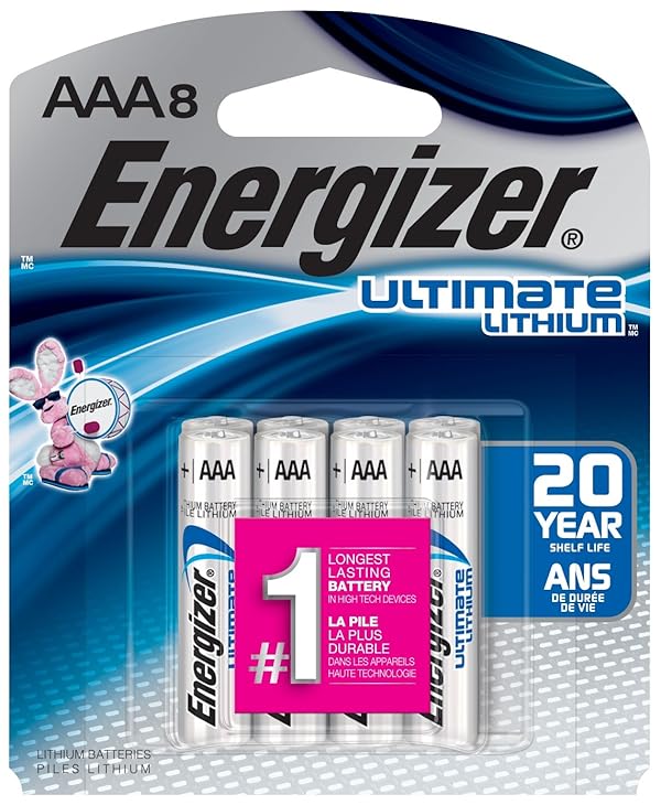 Energizer AAA Lithium Battery, Longestlasting AAA Battery, Leakproof Design, 20year Power