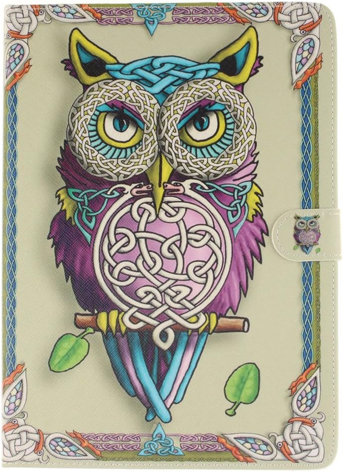 Galaxy Tab S2 9.7 Case, SATURCASE PU Leather Flip Magnet Wallet Stand Card Slots Case Cover for Samsung Galaxy Tab S2 9.7 SM-T810 T815 Cool Owl